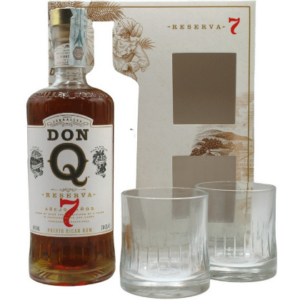 Rum Don Q Reserva 7 Añejo   2 bicchieri